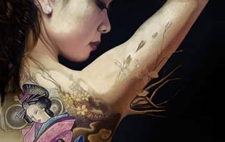 LA YAKUZA : (huile sur toile) 160 cm x 140 cm Thumbnail Placeholder